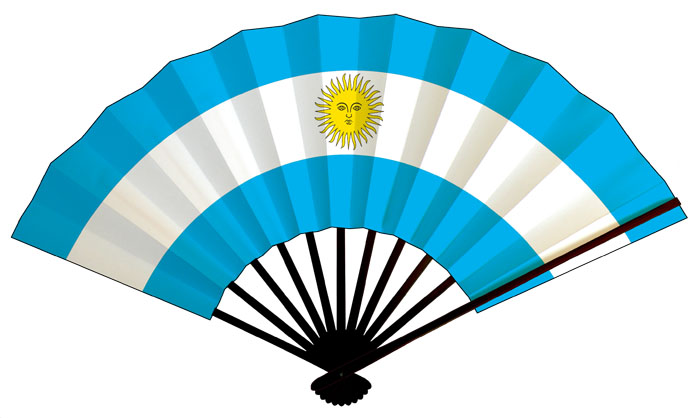 アルゼンチン国旗扇子