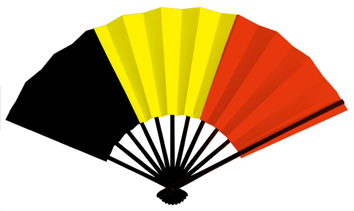 ベルギー国旗扇子