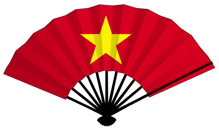 ベトナム国旗扇子