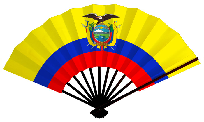 エクアドル国旗扇子