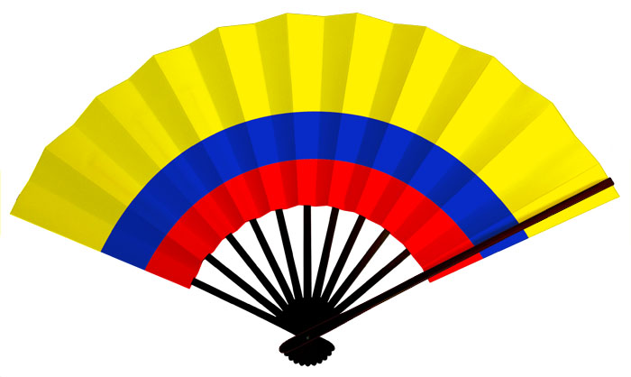 コロンビア国旗扇子