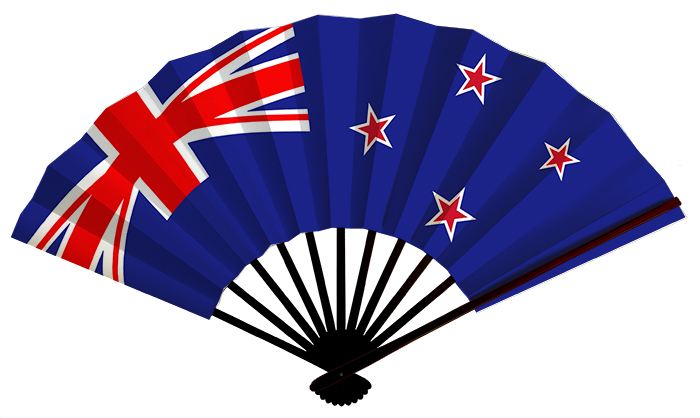 オーダー扇子オリジナル扇子 ニュージーランド国旗扇子
