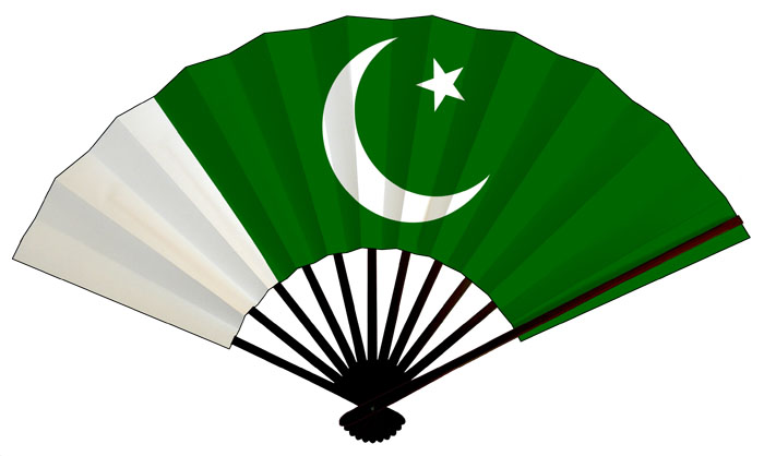 パキスタン国旗扇子