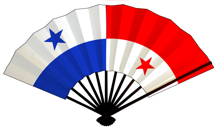パナマ国旗扇子