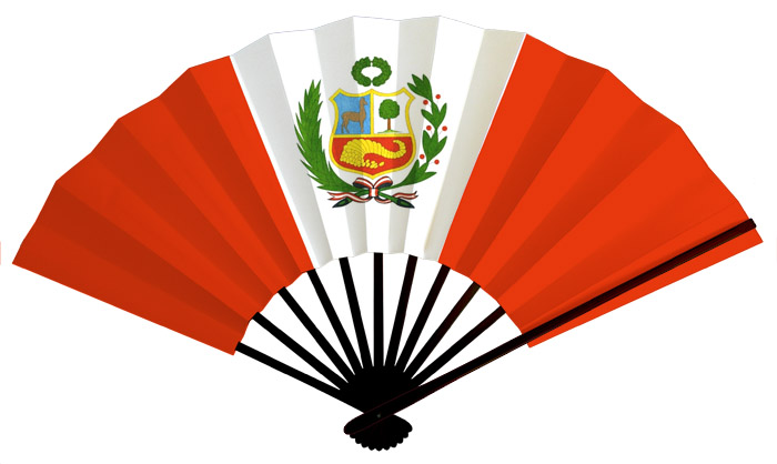 オーダーペルー国旗扇子