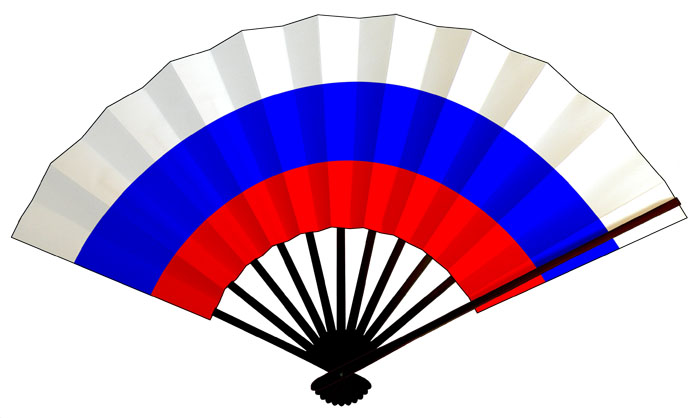 ロシア国旗扇子