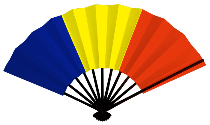 ルーマニア国旗扇子