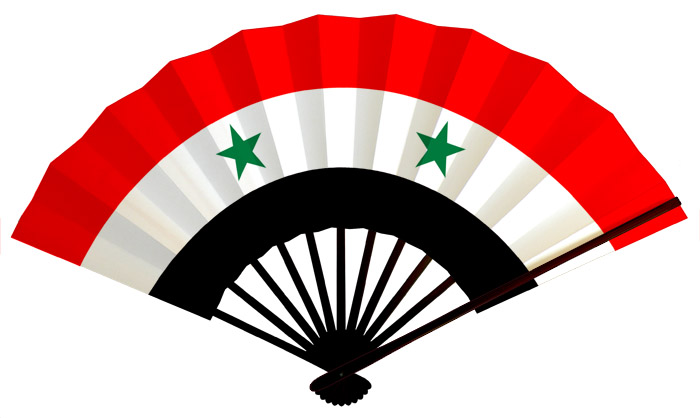 シリア国旗扇子