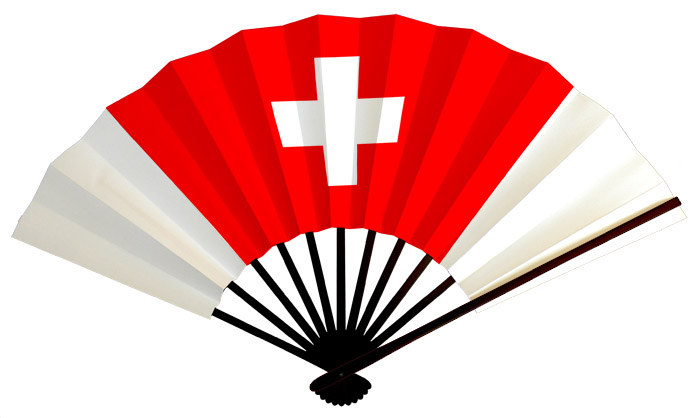 スイス国旗扇子