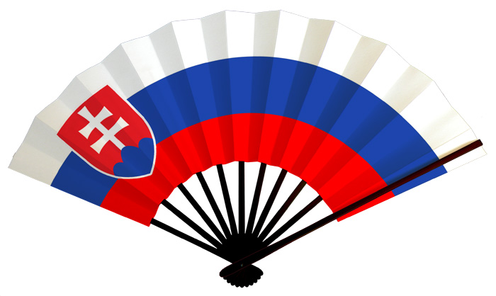 オーダー扇子オリジナル扇子 スロバキア国旗扇子