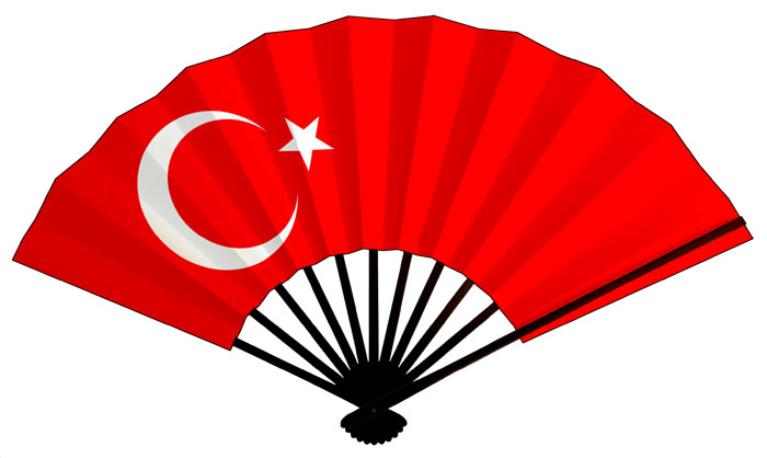 トルコ国旗扇子