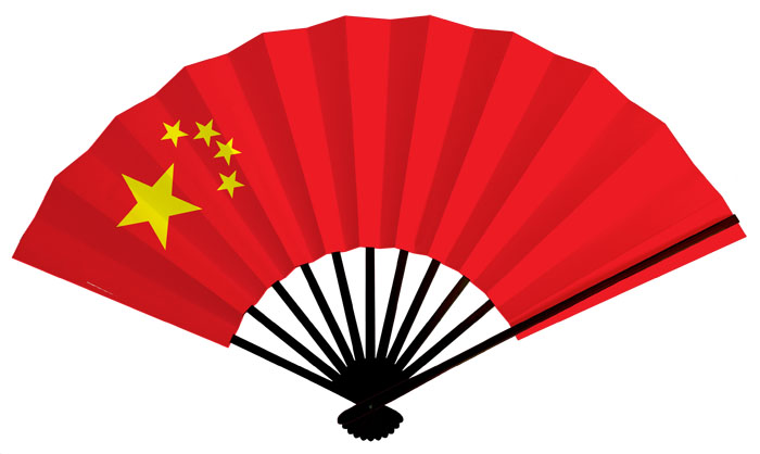中国国旗扇子