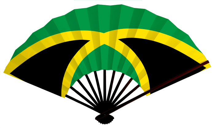オーダー扇子オリジナル扇子 ジャマイカ国旗扇子